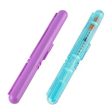 Imagem de Capa de seringa pré-cheia de insulina portátil para viagem Medarquitect PSC (MA-PSC) para Diabetes, Light Blue Transparent+solid Purple, 2