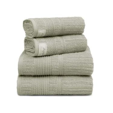 Imagem de Jogo De Toalha De Banho Sonata, 100% Algodão Penteado Premium, 4 Peças