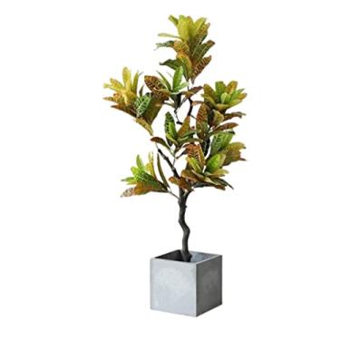 Imagem de SLGGPJBU Plantas falsas, plantas artificiais, plantas artificiais, plantas falsas, árvore artificial em vaso, plantas falsas para decoração de jardim, plantas falsas, plantas artificiais internas e