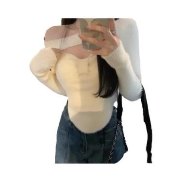 Imagem de Suéter De Malha De Manga Longa Feminino Primavera 2025 Estilo Casual C