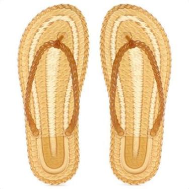 Imagem de Chinelo Brizza Arezzo Tira Marrocos Translúcido Marrom Caramelo - Feminino-Feminino
