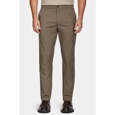 Imagem de Calça Aramis Chino Slim Clássica Sarja Verde Militar-Masculino