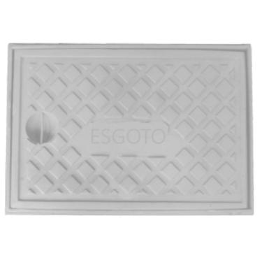 Imagem de Tampa Tampão Articulado Ferro Passagem Agua Esgoto 40x60cm