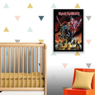 Imagem de Quadro Banda Iron Maiden Eddie 24X18Cm - Com Vidro