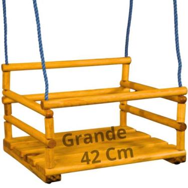 Imagem de Cadeirão DE Balanço Infantil EM Madeira 42 Cm X 35 Cm O Melhor - Laf K