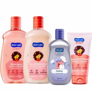 Imagem de Shampoo e Condicionador + Creme para Pentear Baruel Baby Cabelos Cache