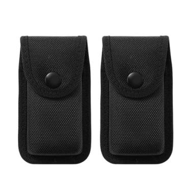 Imagem de Bolsa de faca de 2 peças para facas dobráveis, bainha de cinto de canivete de bolso, bolsa de ferramentas EDC com fecho de pressão e laço, para homens, caça, acampamento, churrasco