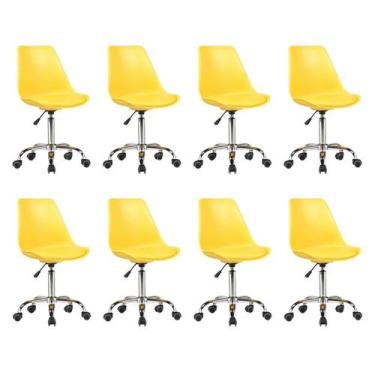 Imagem de Kit 8 Cadeiras Escritório Secretária Decorativa Eames Chicago - Espres