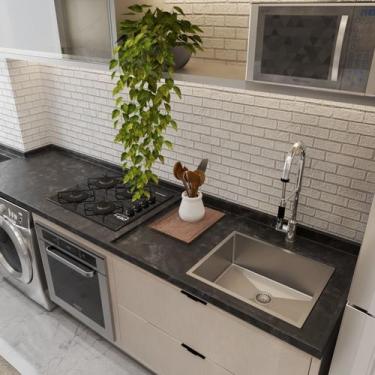 Imagem de Cuba 50X40cm Inox Embutir Sobrepor Pia Cozinha - Dos Hermanos