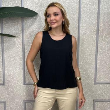 Imagem de Regata Plus Feminina Fresquinha Lisa de Viscose Tendência Verão - Chiq