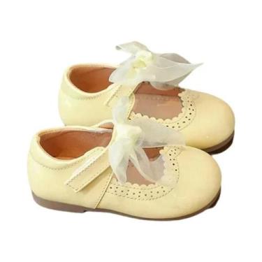 Imagem de Sapatos De Couro Para Meninas Em Cores Candy, Confortáveis E Macios, S