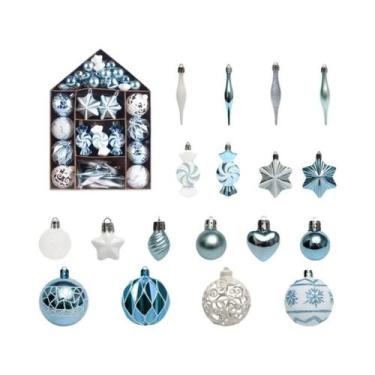 Imagem de Enfeites De Natal Inquebráveis 73 Peças Decorações Pendentes Para Árvo