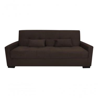 Imagem de Sofá Cama Lavínia 3 Lugares Suede Marrom Matrix