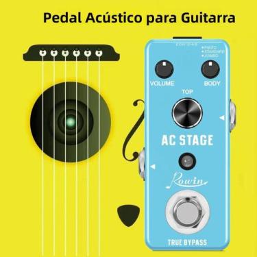 Imagem de Pedal De Efeito Para Guitarra Acústica Sky Blue Rowin AC Stage Mini Ju