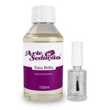 Imagem de Kit Base Extra Brilho 150ml Unhas Arte Sedução Frasco 10ml Manicure Na
