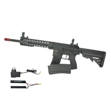 Imagem de Rifle Airsoft Ar15 Neptune Keymod 10 Et Bivolt Rossi
