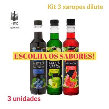 Imagem de Kit 3 Xaropes Dilute Premium Escolha os Sabores