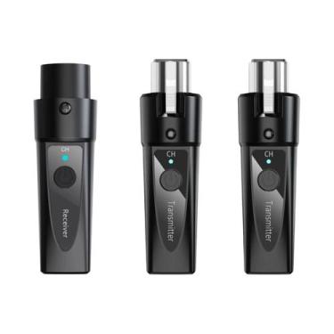 Imagem de Transmissor E Receptor De Microfone Sem Fio XLR Recarregável Sistema 2