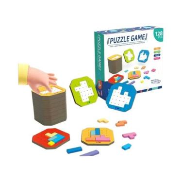 Imagem de Jogo De Tabuleiro De Encaixe De Formas Com 128 Peças Para Crianças, Br