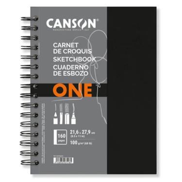 Imagem de Caderno Sketchbook One 21,6x27,9cm Espiral 100g 80F - Canson