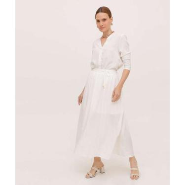 Imagem de Saia Longa Detalhes com Lurex-36022 - MARISA, 40, Bege