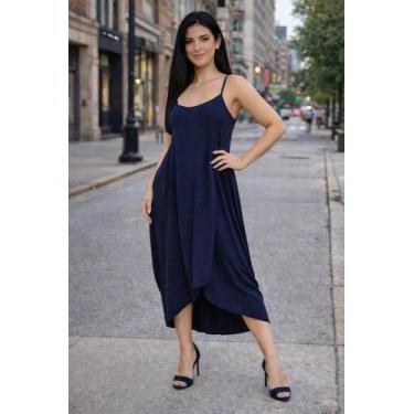 Imagem de Vestido transpassado moda femenina - modanascimento2021, Azul, M