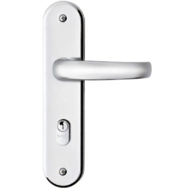 Imagem de Fechadura Inox Line de 40 Mm Maçaneta Em Zamac 272 Espelho Em Aço Inox 03272a4ca Papaiz Fech.int