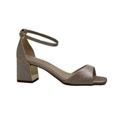 Imagem de Sandália Ramarim Salto Bloco Feminina 2539202 Rose-Feminino