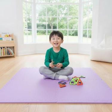 Imagem de Kit 4 Placas Tatame Tapete EVA 50x50cm 10mm 1m² Linha Econômica Piso A