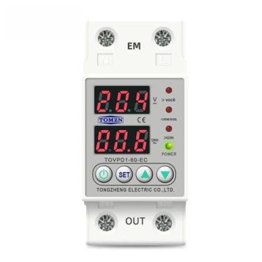 Imagem de Relé Protetor De Sobretensão E Subtensão Ajustável Para Trilho DIN Com