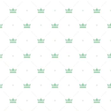 Imagem de Papel De Parede Branco E Coroa Verde Infantil Bebê Adesivo