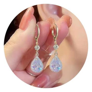 Imagem de Brincos Femininos de Pressão Luxo Festas Mulheres Strass - - anjo da m