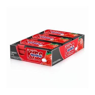Imagem de Bala Mentos Kiss Morango Van Melle 9un Sem Açucar