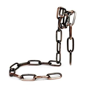 Imagem de Suporte Flutuante Garrafa Vinho Corrente em ferro decorativo Cor:Cobre