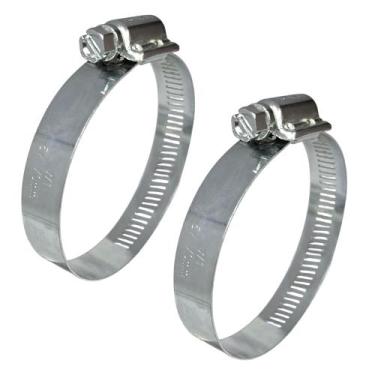 Imagem de Abraçadeira Aço Galvanizado Rosca Sem Fim 57X70 14MM 2 UND Borrachas L