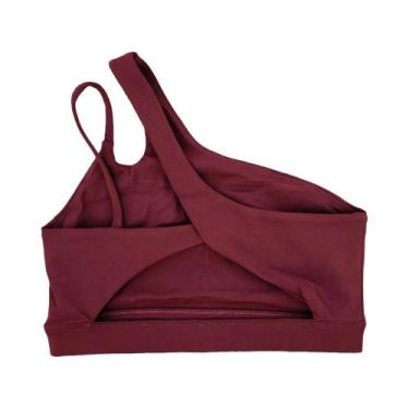 Imagem de Sutiã Esportivo Feminino Com Efeito Push Up, Alças Oblíquas, À Prova D