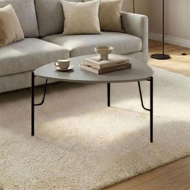 Imagem de Mesa de Centro para Sala 31cm com Pés em Metal 100% MDF - Casa Lar Inc