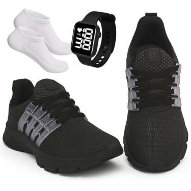 Imagem de Kit Tênis Academia Masculino + Relógio Digital LED + Meia - It Shoes, 