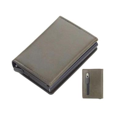 Imagem de Carteira Masculina Pequena Com Bloqueio Magnético RFID, Porta-Cartões 