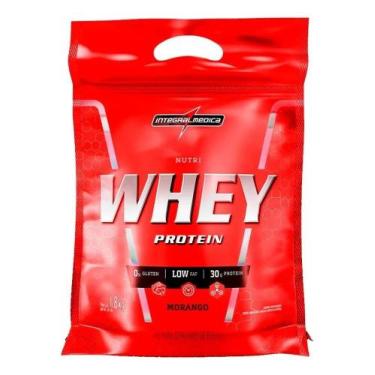 Imagem de Nutriwhey Morango Pouch 1,8kg - Integralmedica - Congratulations Store