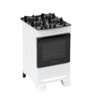 Imagem de Fogão 4 Bocas Atlas Mônaco Top Glass Mesa de Vidro, Branco, Bvolt