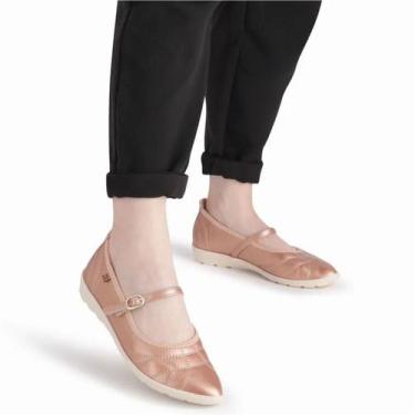 Imagem de Sapatilha Boneca Piccadilly Flexível Leve Macia Conforto Cor:Ouro Rosa