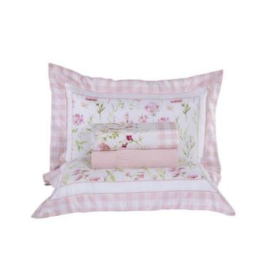 Imagem de Jogo lençol Queen Faby Micropercal 300 Fios 4pç 100% Poliéster - Rosa 