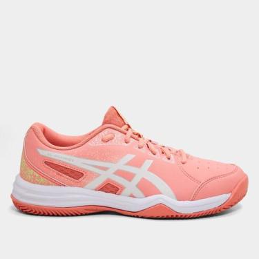Imagem de Tênis Asics Gel-Backhand 2 Saibro Feminino, Rosa, Branco, 39