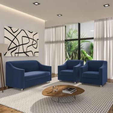 Imagem de Recepção Clínica Sofisticada: Namoradeira 2l + 2 Poltronas - Móveis Ma