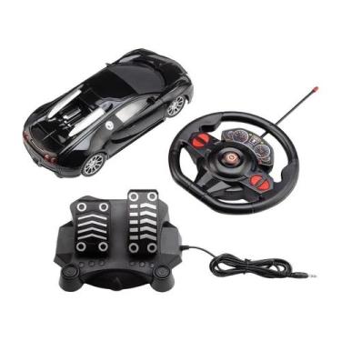 Imagem de Carrinho racing control com volate e pedal preto multikids