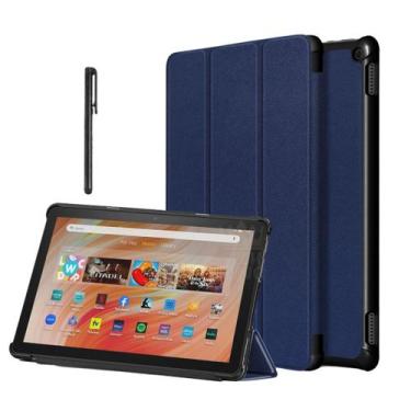 Imagem de Capinha+ caneta para Amazon Fire HD 10 2023 - Tech King , Azul Marinho