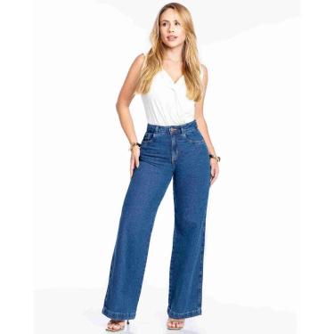 Imagem de Calça Jeans Feminina Wide Leg Petit - 31595