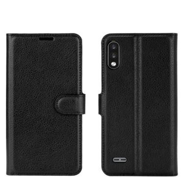 Imagem de Capa Capinha Carteira Flip Wallet Lg K22 e K22 Plus Couro - Danet, Pre
