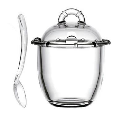 Imagem de Açucareiro Bamboo Em Vidro Com Colher 220ml - Etilux